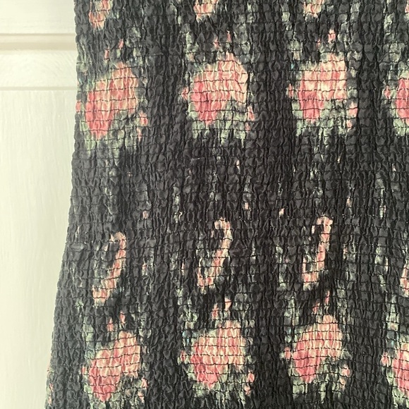 $495 Loveshackfancy Violet Dress Silk Ruffle Mini Smocked Dolce L Large Floral - Picture 9 of 15